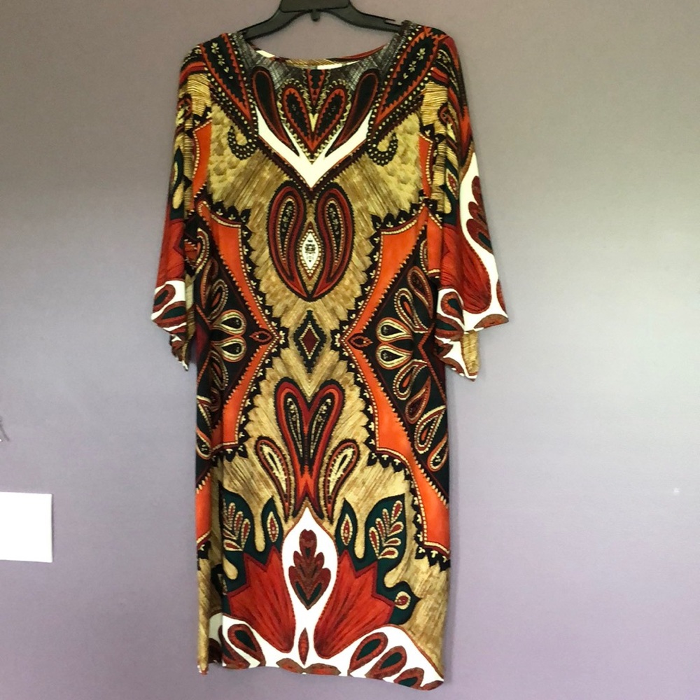 Chico’s 1 orange/brown dress